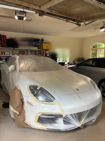 Porsche prepared for refinishing